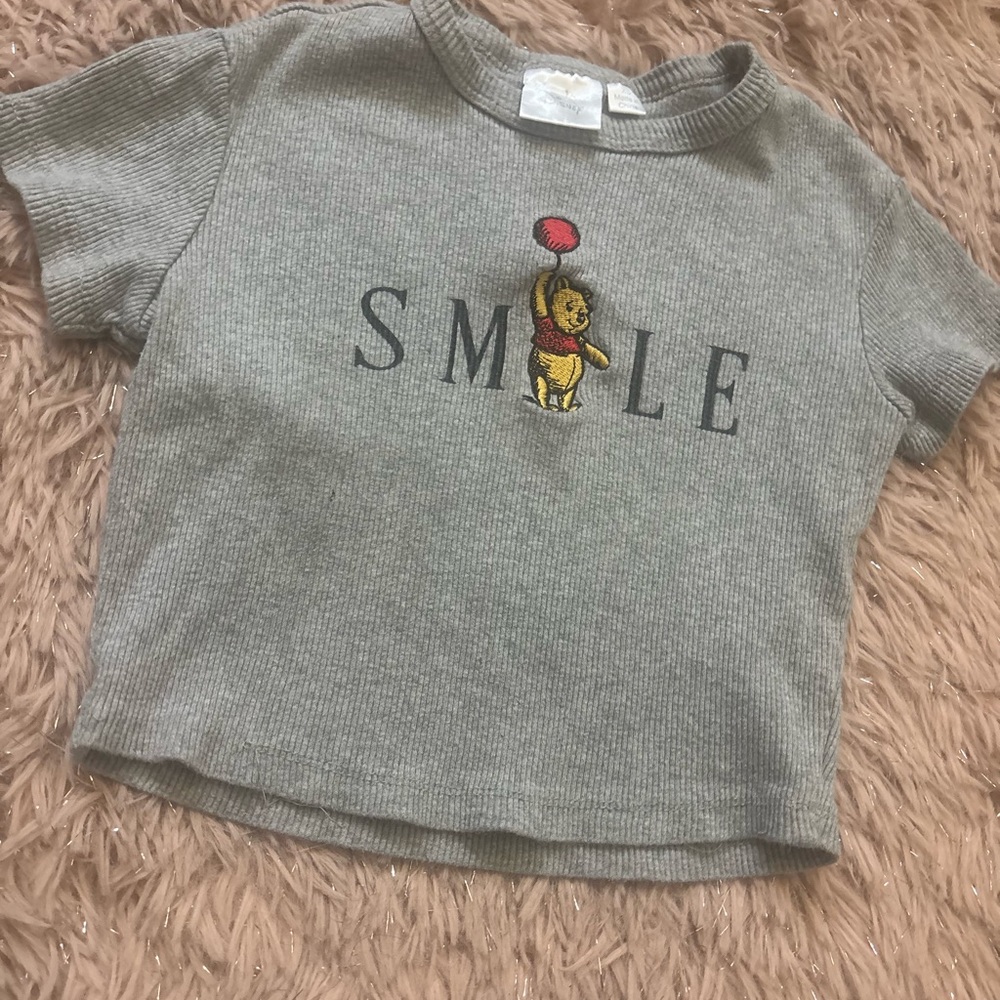 Gray Kids T-Shirt with Bear Design